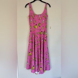 Nooworks Fit and Flare Banana Dress